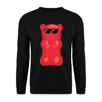 Gummy bears with sunglasses graphics - Unisex Sweatshirt - black - Front - Alina (178cm) & Michal (187cm)