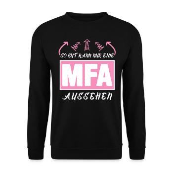 MFA - lustiger Artzhelferin Spruch - Unisex Pullover - Schwarz - Vorne - Alina (178cm) & Michal (187cm)