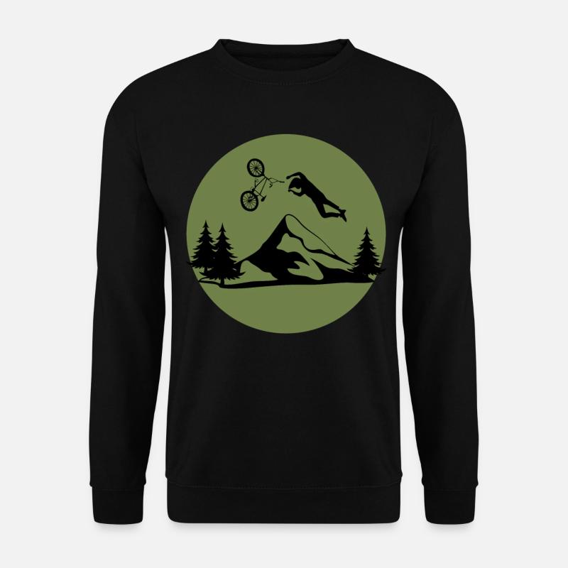 BMX Bike Freestyle Sturz Grafik lustig - Unisex Pullover - Schwarz