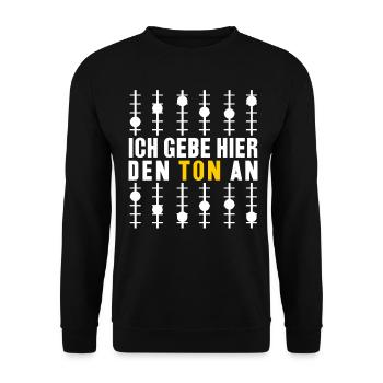 Sound engineer Sound engineering funny saying - Unisex Sweatshirt - black - Front - Alina (178cm) & Michal (187cm)