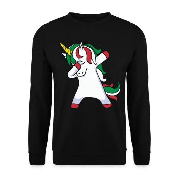 Dabbing Unicorns Gift Idée cadeau licornes - Sweat-shirt Unisexe - noir - Devant - Alina (178cm) & Michal (187cm)