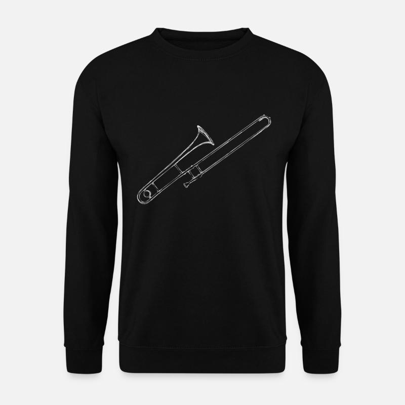 Posaune - schöne Posaunen Skizze - Unisex Pullover - Schwarz