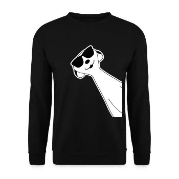 Erdmännchen lustig mit Sonnenbrille - Unisex Pullover - Schwarz - Vorne - Alina (178cm) & Michal (187cm)