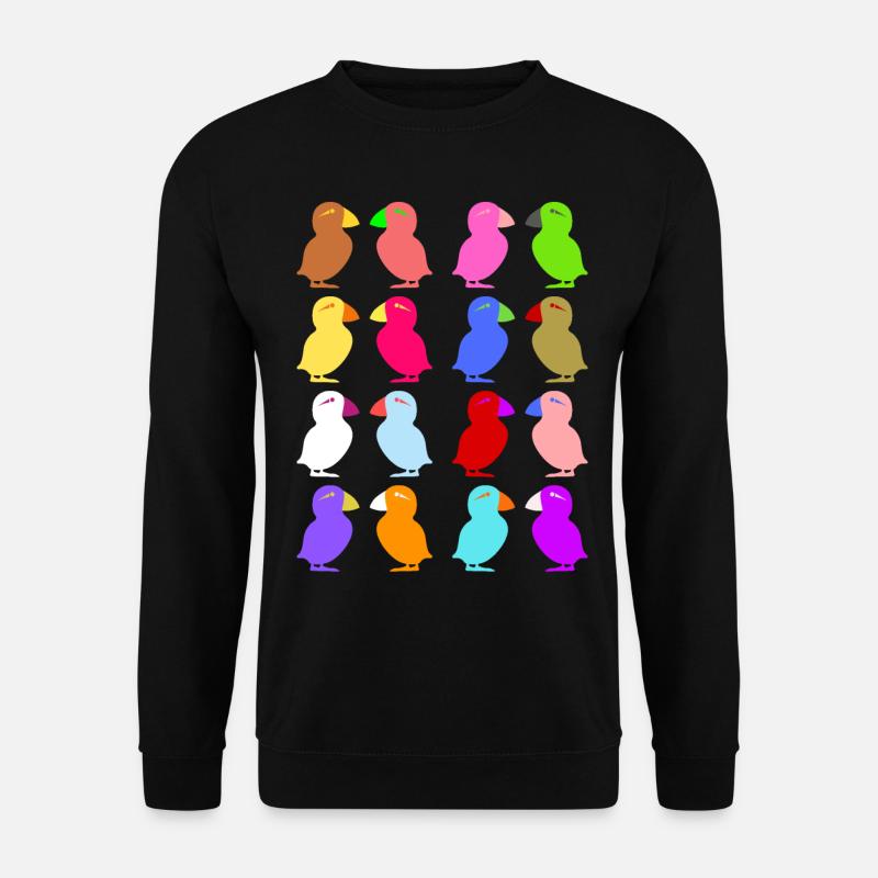 Puffin Papageientaucher süße Grafik - Unisex Pullover - Schwarz