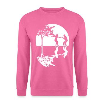 Boogie Woogie Tanz -Mond Spiegelung - Unisex Pullover - Pink - Vorne