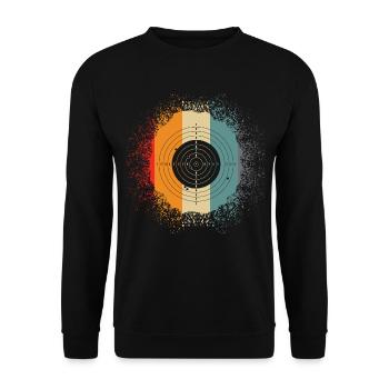 Shooting club - retro target - Unisex Sweatshirt - black - Front - Alina (178cm) & Michal (187cm)