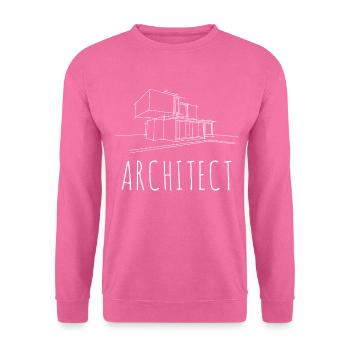 Architekt - Architektur moderne Skizze - Unisex Pullover - Pink - Vorne