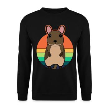 Degu cute degus retro graphic - Unisex Sweatshirt - black - Front - Alina (178cm) & Michal (187cm)