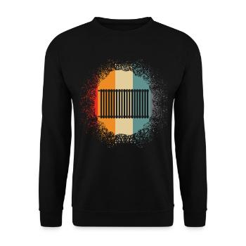 Construction de chauffage - chauffage rétro - Sweat-shirt Unisexe - noir - Devant - Alina (178cm) & Michal (187cm)