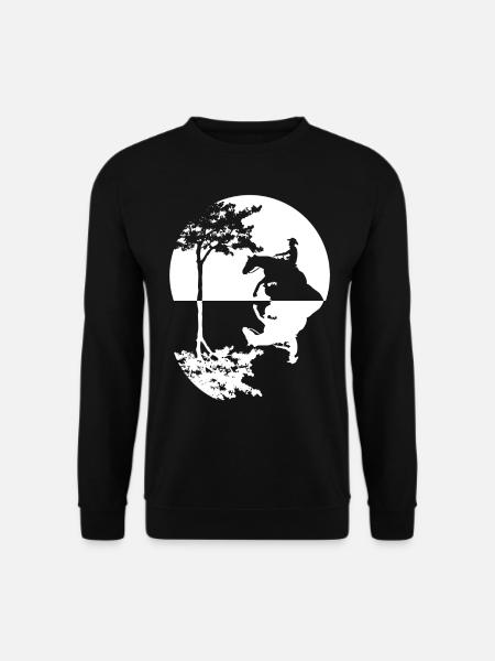 Reining - Westernreiten Spiegelung - Unisex Pullover - Schwarz