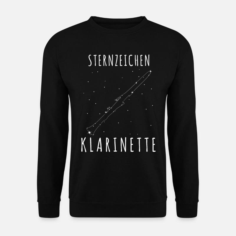 Klarinette - Spruch lustig mit Sternen - Unisex Pullover - Schwarz