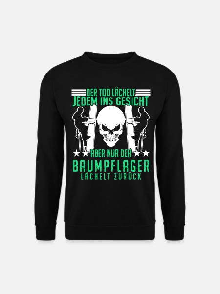 Baumpfleger lustiger Spruch mit Schädel - Unisex Pullover - Schwarz