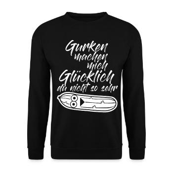 Cucumber - funny cucumber saying - Unisex Sweatshirt - black - Front - Alina (178cm) & Michal (187cm)