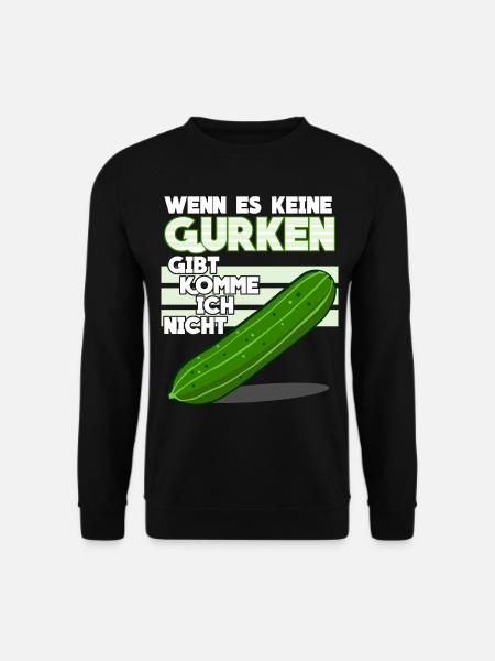 Gurke - lustiger Gurken Party Spruch - Unisex Pullover - Schwarz