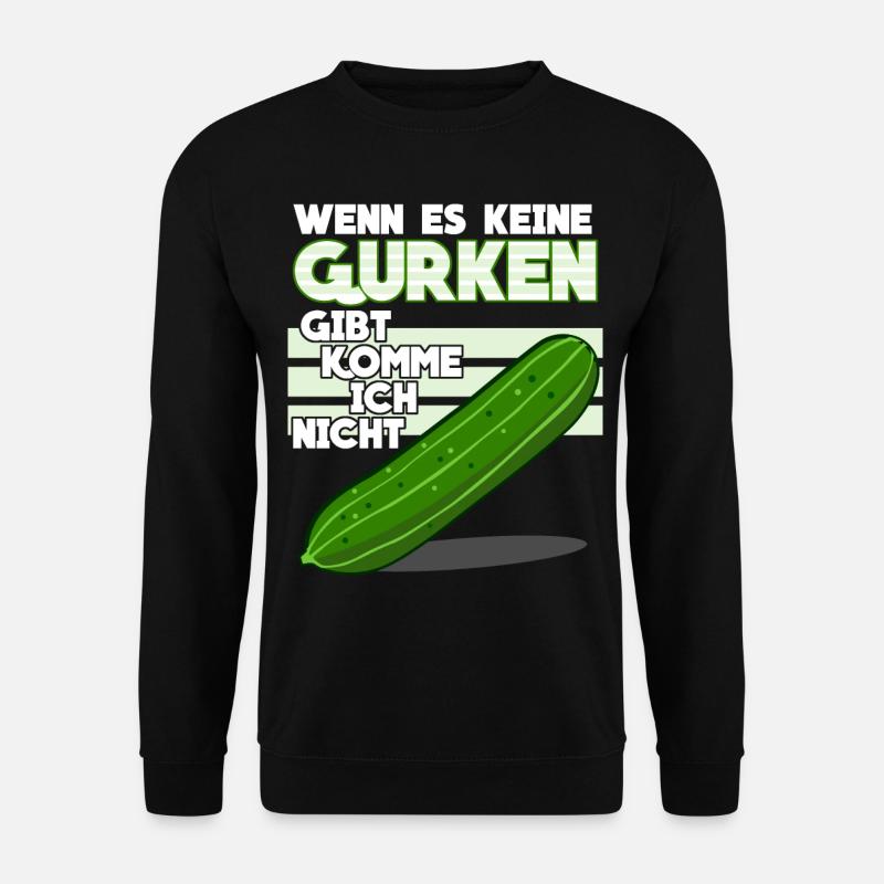 Gurke - lustiger Gurken Party Spruch - Unisex Pullover - Schwarz