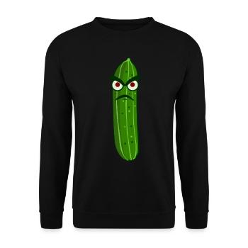Saure Gurke - lustig - Unisex Pullover - Schwarz - Vorne - Alina (178cm) & Michal (187cm)