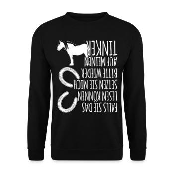 Irish Tinker Spruch lustig - Unisex Pullover - Schwarz - Vorne - Alina (178cm) & Michal (187cm)