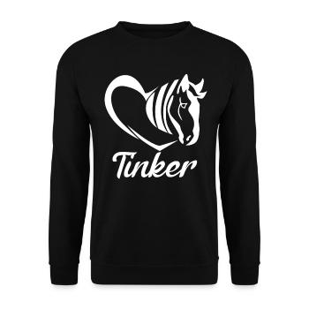 Irish Tinker Reiten lustiger Spruch - Unisex Pullover - Schwarz - Vorne - Alina (178cm) & Michal (187cm)