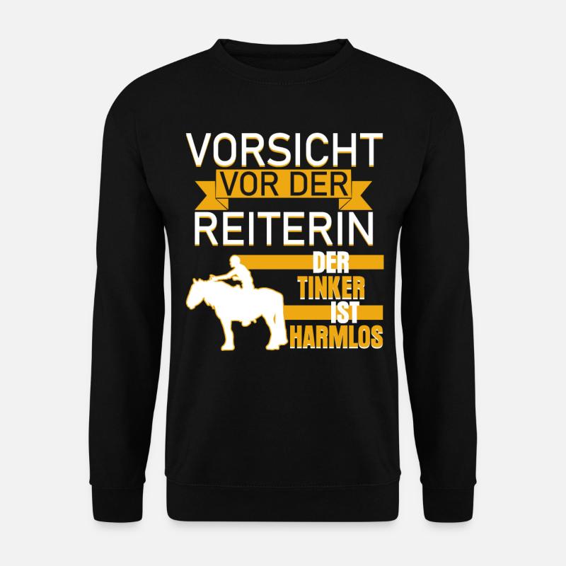 Irish Tinker lustig Pferde Spruch - Unisex Pullover - Schwarz
