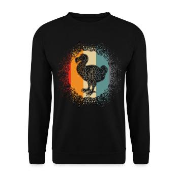 Dodos Retro Dodo - Unisex Sweatshirt - black - Front - Alina (178cm) & Michal (187cm)