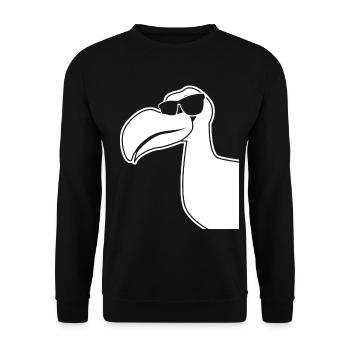 Dodos - Dodo with sunglasses - Unisex Sweatshirt - black - Front - Alina (178cm) & Michal (187cm)
