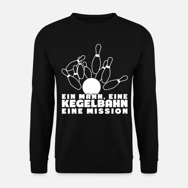 Kegeln - lustiger Kegler Herren Spruch - Unisex Pullover - Schwarz