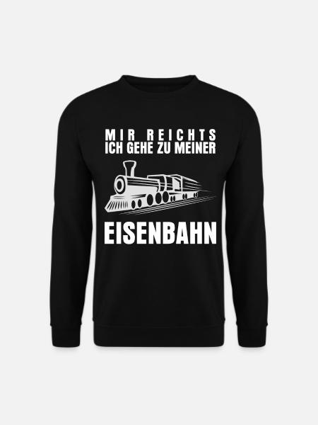 Eisenbahner Eisenbahn Dampflok Spruch - Unisex Pullover - Schwarz