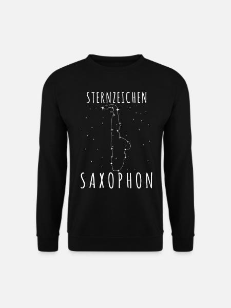 Saxophon Spruch Saxophonist Sterne - Unisex Pullover - Schwarz