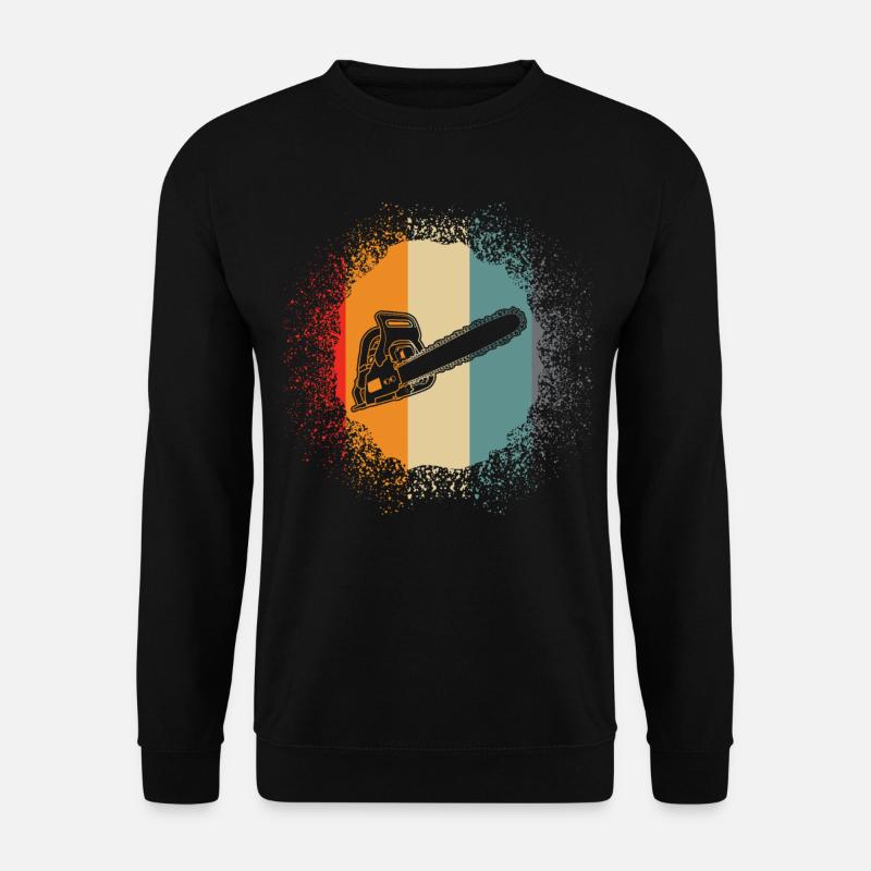 Tronçonneuses rétro bûcheron tronçonneuse - Sweat-shirt Unisexe - noir