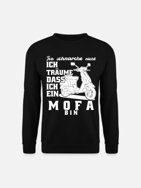 Mofa Spruch Moped Mitz Mofafahrer - Unisex Pullover - Schwarz