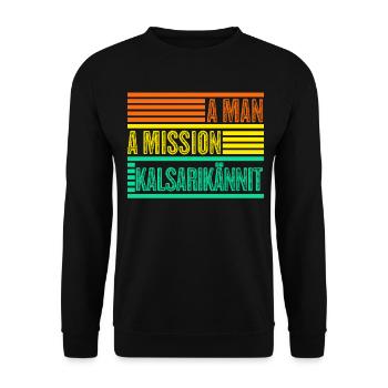 Kalsarikännit Retro - Unisex Pullover - Schwarz - Vorne - Alina (178cm) & Michal (187cm)
