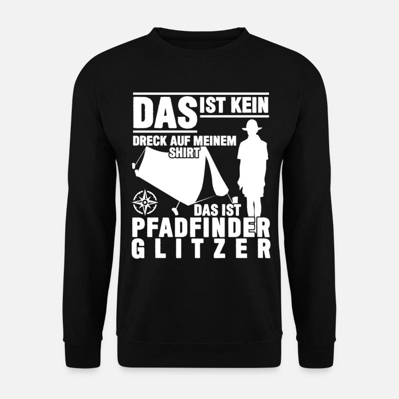 Pfadfinder Spruch mit Zelt - Unisex Pullover - Schwarz