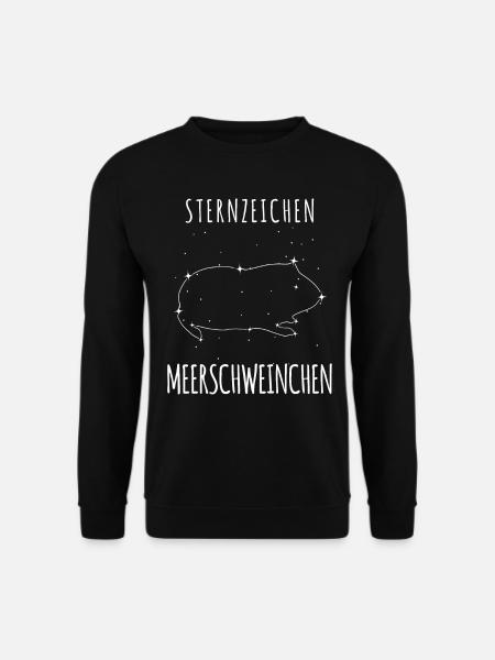 Meerschweinchen und Sterne - Unisex Pullover - Schwarz