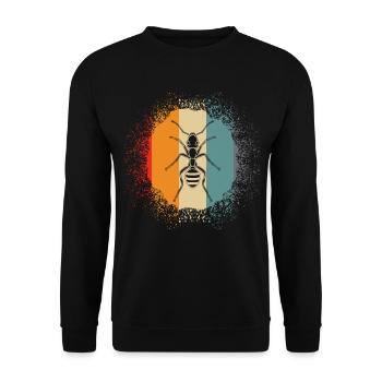 Ameisen Retro Ameise - Unisex Pullover - Schwarz - Vorne - Alina (178cm) & Michal (187cm)