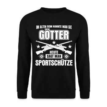 Schützenverein Sportschützen Götter - Unisex Pullover - Schwarz - Vorne - Alina (178cm) & Michal (187cm)