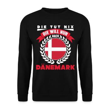 Danemark Vacances - Denmark Rengain - Sweat-shirt Unisexe - noir - Devant - Alina (178cm) & Michal (187cm)