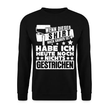 Maler Streichen Spruch - Unisex Pullover - Schwarz - Vorne - Alina (178cm) & Michal (187cm)