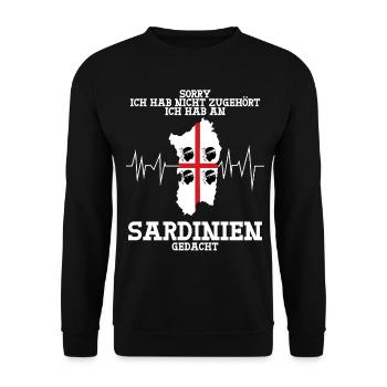 Sardinien Italien Urlaub Insel - Unisex Pullover - Schwarz - Vorne - Alina (178cm) & Michal (187cm)