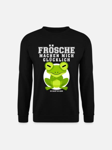 Frosch Frösche Spruch - Unisex Pullover - Schwarz