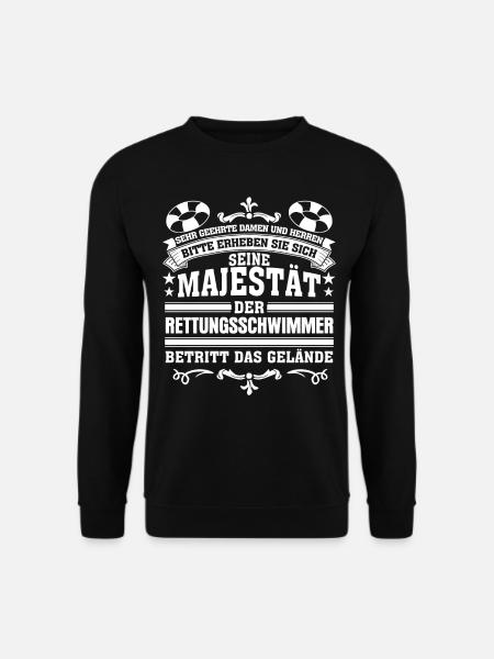 Rettungsschwimmer Bademeister Spruch - Unisex Pullover - Schwarz