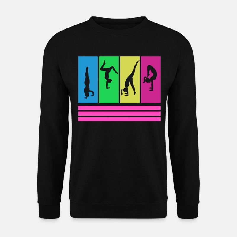 Handstand Turnen Retro - Unisex Pullover - Schwarz