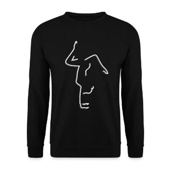 Handstand Turnen Linien - Unisex Pullover - Schwarz - Vorne - Alina (178cm) & Michal (187cm)