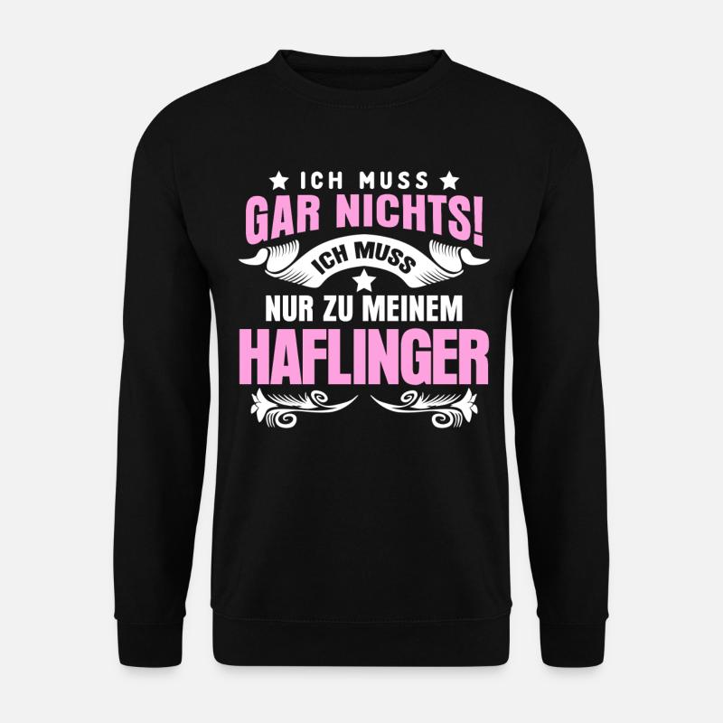 Haflinger - Pferde Spruch - Unisex Pullover - Schwarz