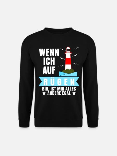 Rügen Spruch Insel Ostsee - Unisex Pullover - Schwarz