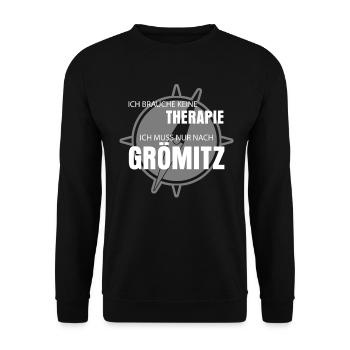Grömitz Urlaub Spruch - Unisex Pullover - Schwarz - Vorne - Alina (178cm) & Michal (187cm)