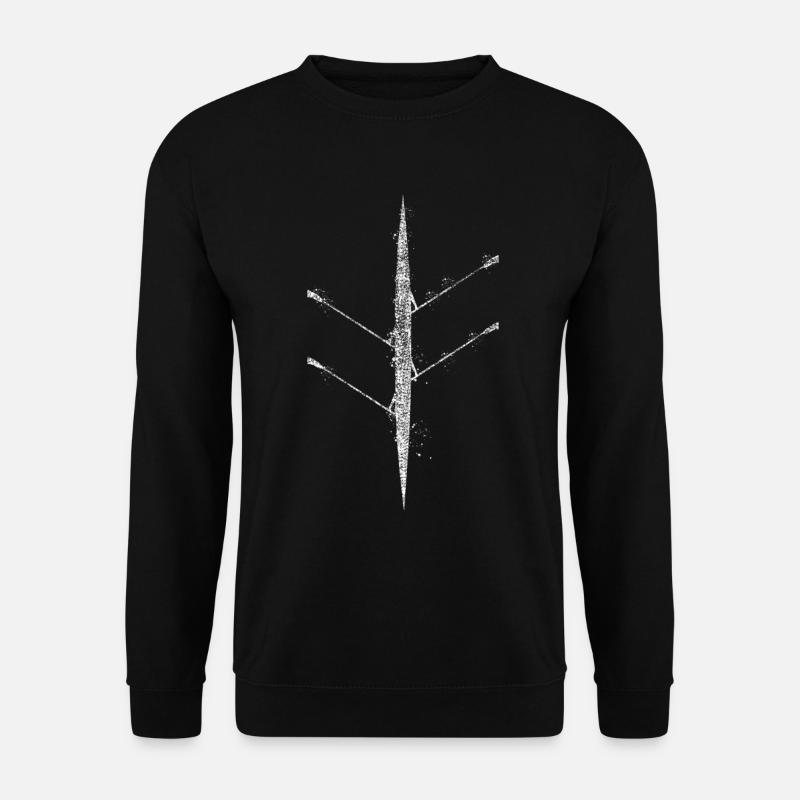 Ruderboot Rudern Tropfen - Unisex Pullover - Schwarz