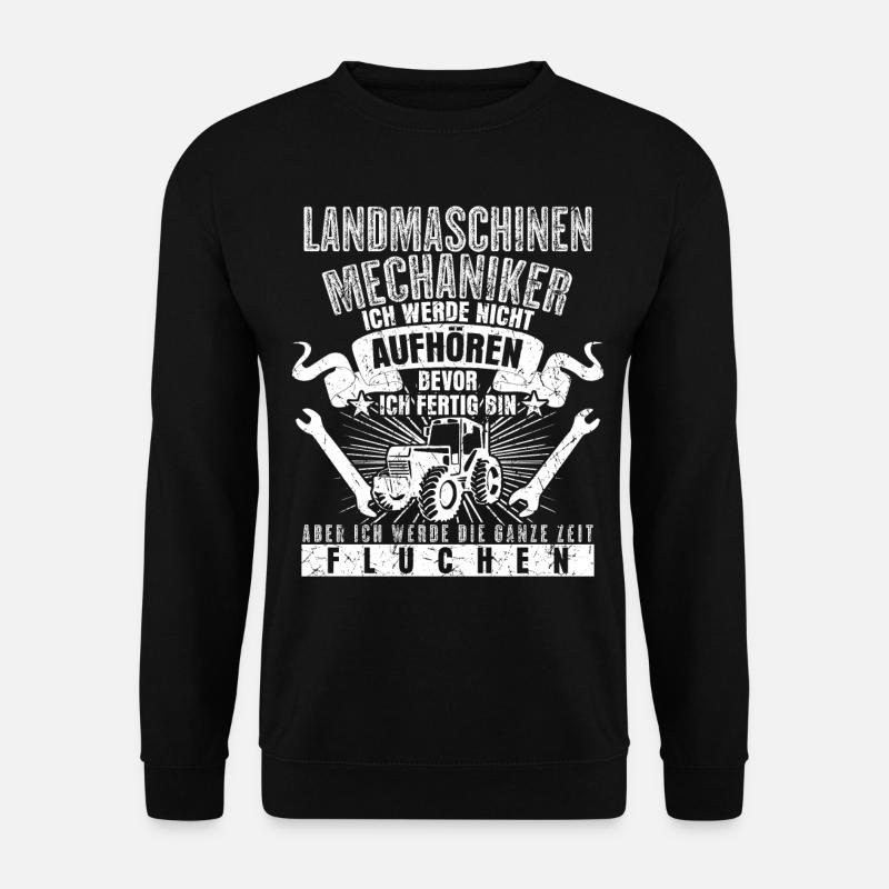 Landmaschinenmechaniker Fluchen - Unisex Pullover - Schwarz