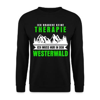 Westerwald Westerwälder Spruch lustig - Unisex Pullover - Schwarz - Vorne - Alina (178cm) & Michal (187cm)
