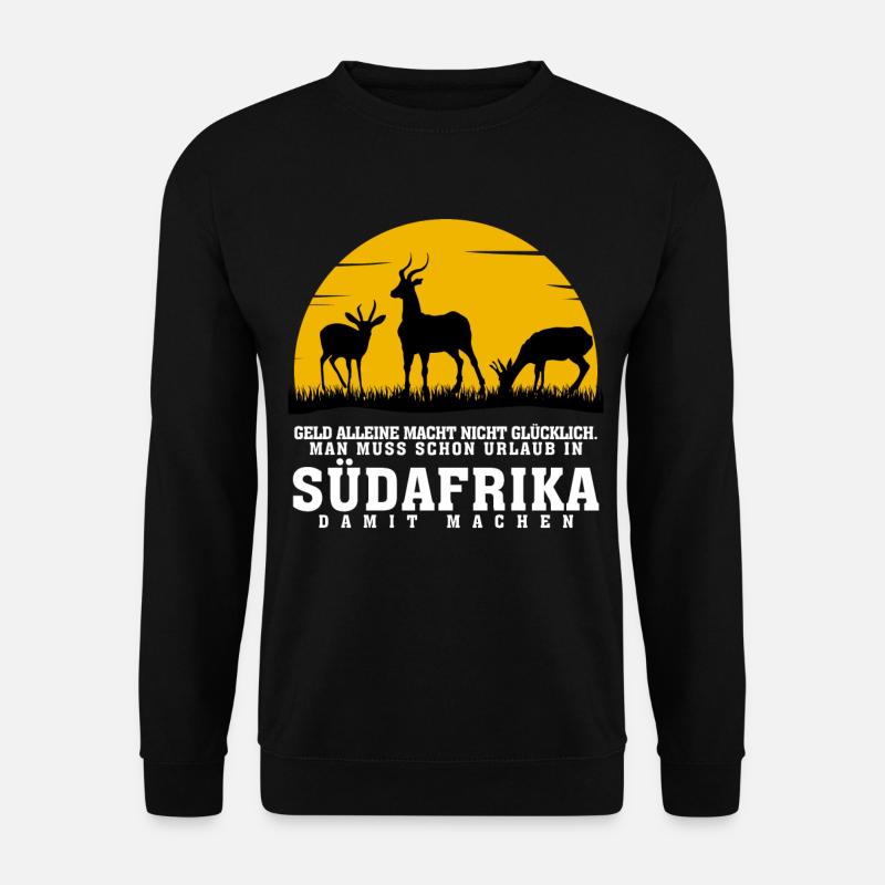 Südafrika Gazellen Sonnenuntergang - Unisex Pullover - Schwarz