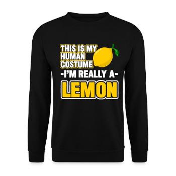 Citrons costume de citron renard - Sweat-shirt Unisexe - noir - Devant - Alina (178cm) & Michal (187cm)